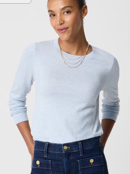 J. Crew Sweaters - NWT J. Crew Light Blue Teddie Crewneck Sweater ( Size Small )
